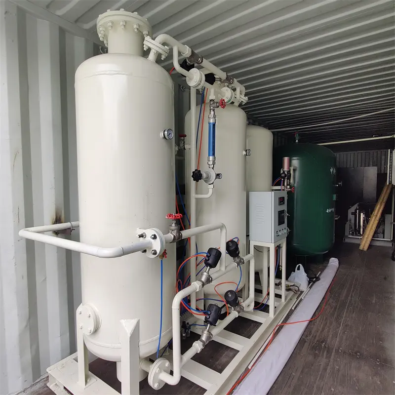 NUZHUO Planta generadora de oxígeno montada en patín Fácil de entregar Fabricación de unidades de fabricación de oxígeno móvil