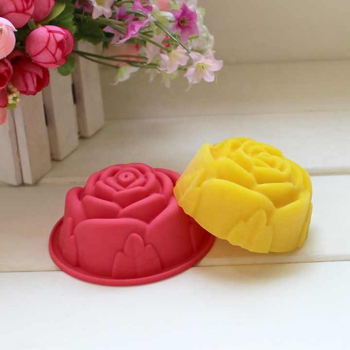 Cetakan Sabun Buatan Tangan Silikon Dapur Cetakan Kue Mawar Bunga Cetakan Kue Silikon Muffin Cupacake Cetakan Kue