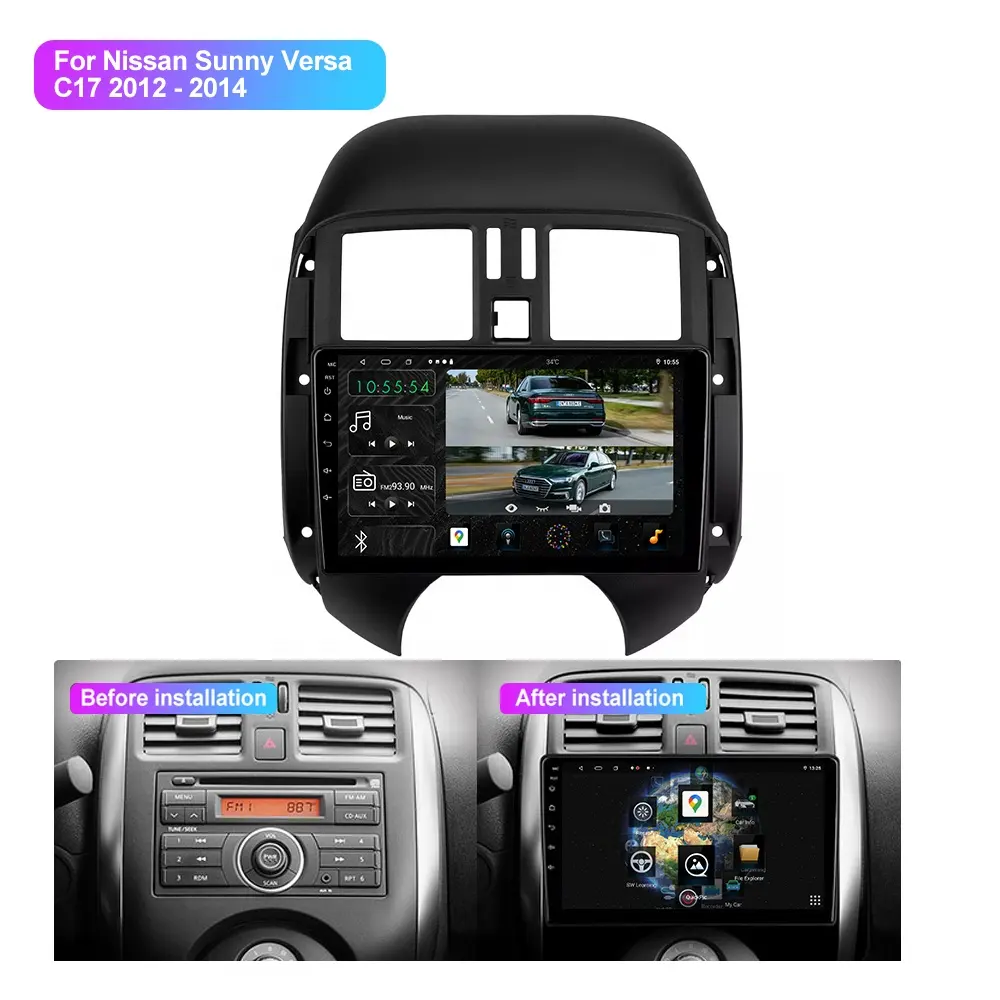 Jmance 9 Inch 8 Core For Nissan Sunny Versa C17 2012 - 2014 Frame 4G Bt 5.0 Android Auto Carplay 2Din Car Radio Accessories