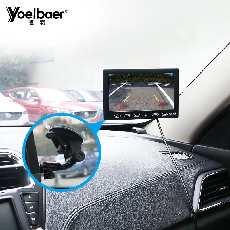 Mini pantalla táctil para reposacabezas de coche, Monitor retrovisor de coche, pantalla LCD de 7 pulgadas