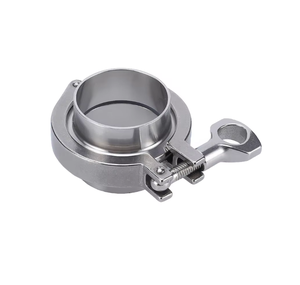 Vệ sinh thép không gỉ nhanh chóng phát hành Ống lắp ống Tri kẹp ferrules bộ (2X Hàn <span class=keywords><strong>ferrule</strong></span> + 1 x Kẹp + 1 x Gasket) - Product Image 2