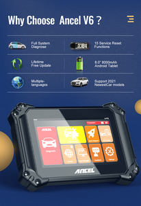 ANCEL V6 OBD 2 Vollsystem-Automotive-Scan-Tool EPB DPF Immo Key-Programmierung ECU-Codierung Profession elle Diagnosescanner-Tools