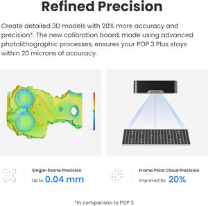Revopoint POP 3 Plus Portable <strong>3D</strong> Scanner 18FPS Scanning Speed 0.04mm High Precision Full-Color <strong>Scan</strong> for Printing Machinery Parts - Product Image 4