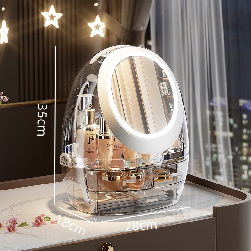 Makeup box with LED light