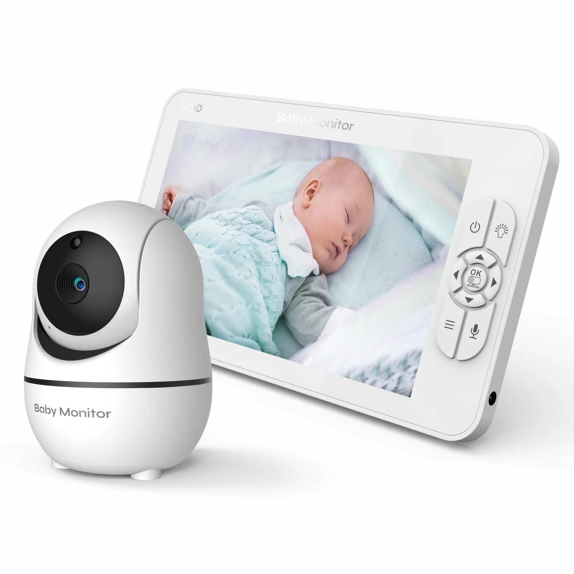 Smartree Babyfoon 7.0 "Nieuwe Grote Scherm 960ft Bereik Kamertemperatuur Baby Surveillance Monitor Baby 'S Voor Nursery