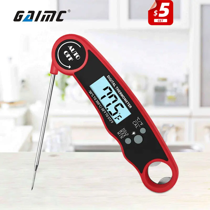 GAIMC Nhiệt Kế Đầu Dò Thịt Tốt Nhất Đọc Tức Thì Kỹ Thuật Số GFT138 Để Nướng