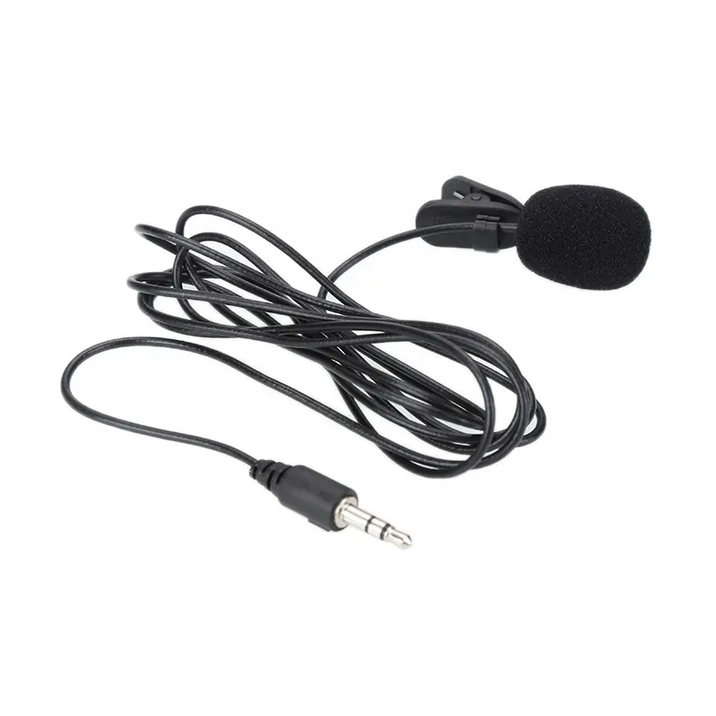 MINI Microfono Professionale Jack Da 3.5mm Clip-on Risvolto di Registrazione Mini Telefono Mobile Mic per il PC Del Computer Portatile Portatile Trasparente lound Altoparlante