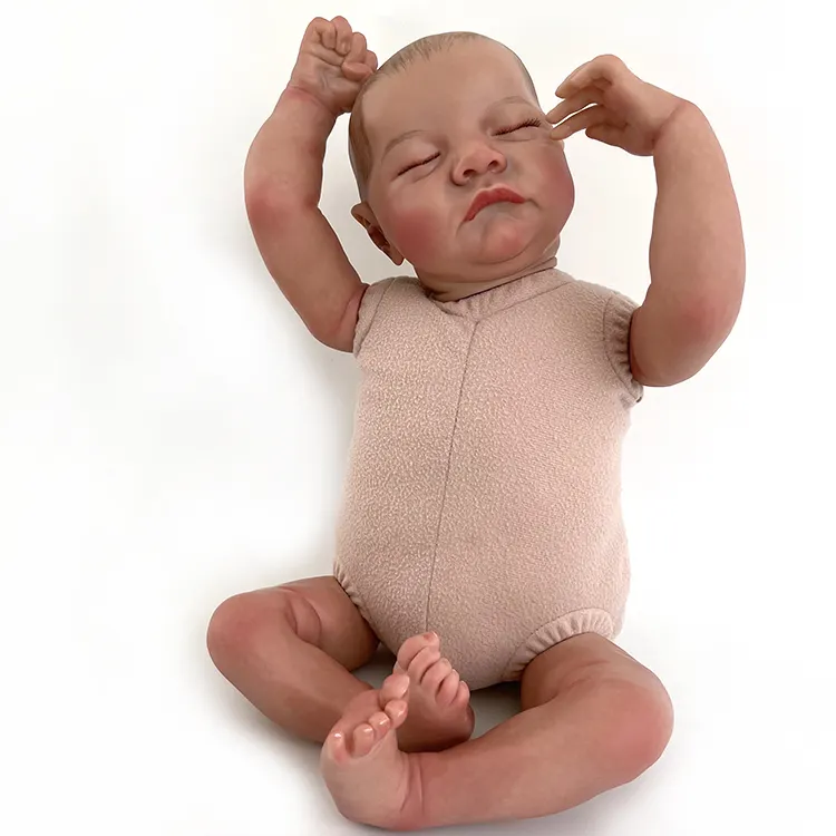 Bonecas de bebê reborn de 45 cm, bonecas realista de silicone e macias