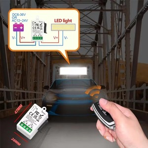 Telecomando senza fili interruttore luce DC 6V 12V 24V Ac 12V 10A relè ricevitore 50M gamma telecomando per lampada Led ventilatore