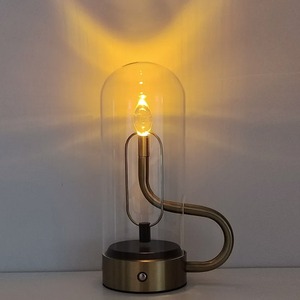 Tasarımcı lamba lde mum alev su damlası masa yatak odası için lamba şarj edilebilir dekoratif cam gece lambası askıya led - Product Image 1