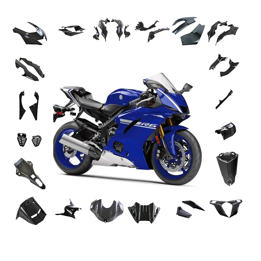 100% 3K Full Carbon Fiber Fairing Motorcycle Body Parts Accessories For Yamaha R6 2017+ Fairings kit