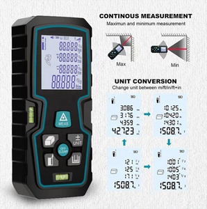Dijital lazer ölçüsü 50/70/100/120M 2 kabarcık seviyesi m/ft/ünitede IP54 arkadan aydınlatmalı lazer telemetre ölçüm mesafesi ölçer - Product Image 5