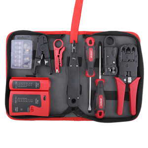Tester del cavo di rete 9pc, manutenzione del Computer e Kit di strumenti di riparazione del cablaggio. Cacciaviti, Crimper e strumenti di taglio. OEM ODM pronto - Product Image 1