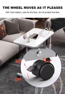 Mobile Bedside <strong>Table</strong> <strong>Rolling</strong> Laptop Stand Height Adjustable <strong>Computer</strong> <strong>Table</strong> Study Desk With 4 Wheels for Bed Sofa Reading - Product Image 3