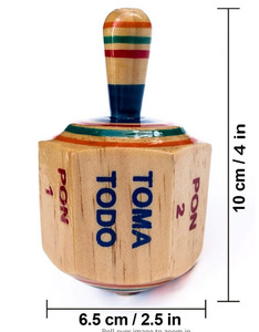 DS5724, спиральный гироскоп, сверкающий, ручной работы, Мексиканский деревянный волчок для мальчиков и девочек - Product Image 2