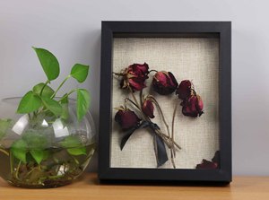 8x10&quot; Shadow <strong>Box</strong> <strong>Frame</strong> to <strong>Display</strong> Dry Flower, <strong>Deep</strong> <strong>Frame</strong> With Linen Inner, Custom Design Art <strong>Frame</strong> - Product Image 4