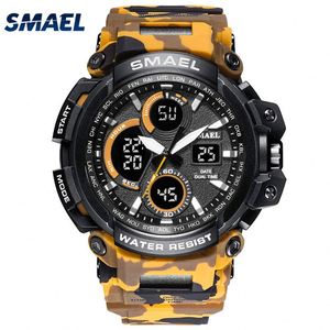 Smael 1708MC การออกแบบใหม่บุรุษนาฬิกาดิจิตอล Dual Time มัลติฟังก์ชั่ Led กีฬานาฬิกาข้อมือ