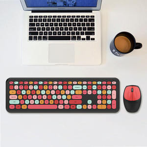 Teclado y ratón Combos Hermoso color y teclado inalámbrico de alta función Un enchufe para ratón y teclado - Product Image 5