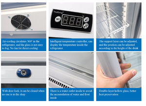 Thương mại Nhà Bếp tủ lạnh dọc đôi nhiệt độ cửa kính cửa giữ tươi tủ lạnh và đóng băng - Product Image 5