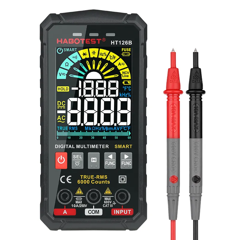 HABOTEST 5999 Counts VA Display Smart Digital Current Multimeter Meter Price True RMS HT126B