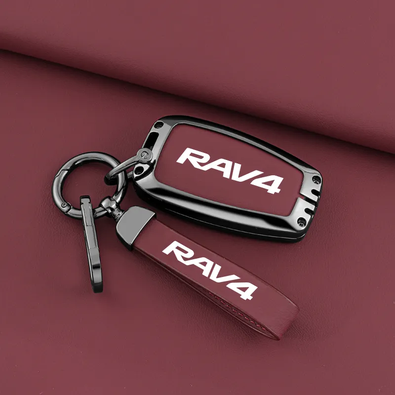 Vendita calda per Toyota rav4 cover chiave per auto da 2011 a 2023 in pelle di metallo borsa portachiavi per automobile custodia custodia protettiva