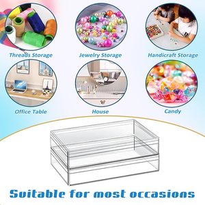 20pcs Clear Acrylic Storage <strong>Boxes</strong> 4.3 X 2.7 X <strong>1</strong> Inch Rectangular Mini Gift <strong>Boxes</strong> for Jewelry <strong>Coins</strong> Beads Organizer&quot; - Product Image 6