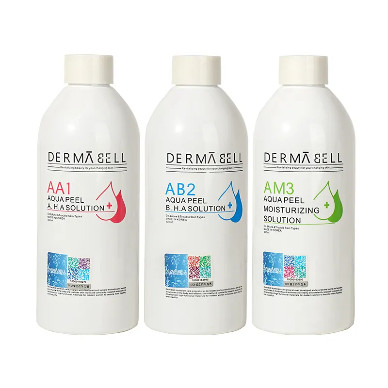 Descamación de la piel soluciones AA1 AB2 AM3 Dermaspa soluciones Aqua Peel de la máquina de la belleza