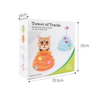 猫玩具室内猫互动4级塔轨道滚轮与弹簧鼠标滚动球 - Product Image 6