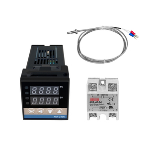 REX-C100 Digital <strong>PID</strong> <strong>Temperature</strong> <strong>Controller</strong> Thermostat <strong>SSR</strong> <strong>output</strong> Max.40A <strong>SSR</strong> Relay K Thermocouple Probe High Quality - Product Image 1