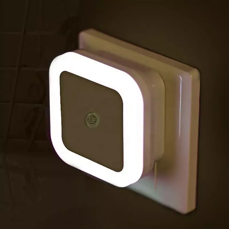 US EU Plug-in tự động điều khiển cảm biến dẫn tường ổ cắm bé điều dưỡng ngủ đèn cắm trong ánh sáng ban đêm đèn