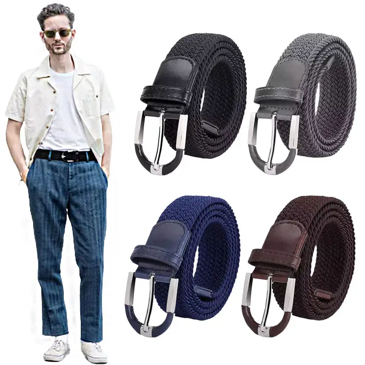 Golf Belt Braided Woven Elastic Stretch Belt for Men Women Casual Dressing Wholesales