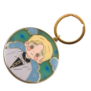 Benutzer definierte Anime-Serie Hartem ail Glas Gold Metall Schlüssel anhänger kein <span class=keywords><strong>Minimum</strong></span> Kunshan Fabrik
