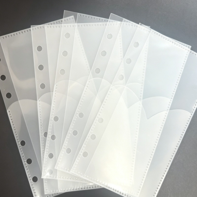 A6 Transparent - Pochettes pour classeur en PP en forme de cœur (lot de 5)