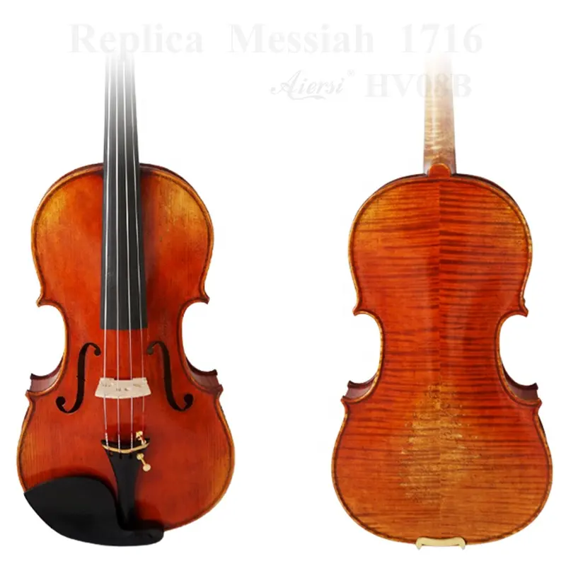Çin ünlü Aiersi marka toptan kemanlar HV08B çoğaltma Antonio Stradivari mesih keman 1716 el yapımı keman 4/4