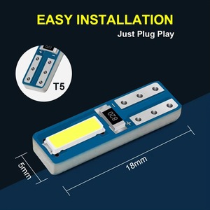 Yüksek parlaklık T5 Led ampul Canbus W3W 74 286 W1.2W araba iç aydınlatma otomatik lamba uyarı göstergesi enstrüman 12V - Product Image 5
