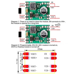 Taidacent 6V-55V paso regulador de tensión 3,3 V 5V 9V 12V de salida 600mA DC Mini fuente de alimentación de tensión convertidor Buck - Product Image 5