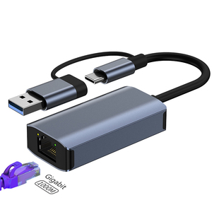 Convertitore per porta di rete singola rj45 cablato tipo-c, da USB a cavo di rete per Computer con HUB per schede di rete Gigabit - Product Image 1