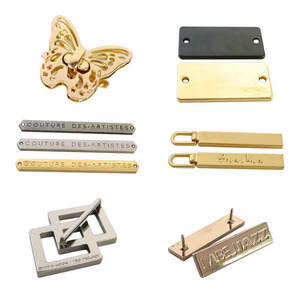 金属製ロゴラベル金属商標タグ縫製金属ラベル - Product Image 1