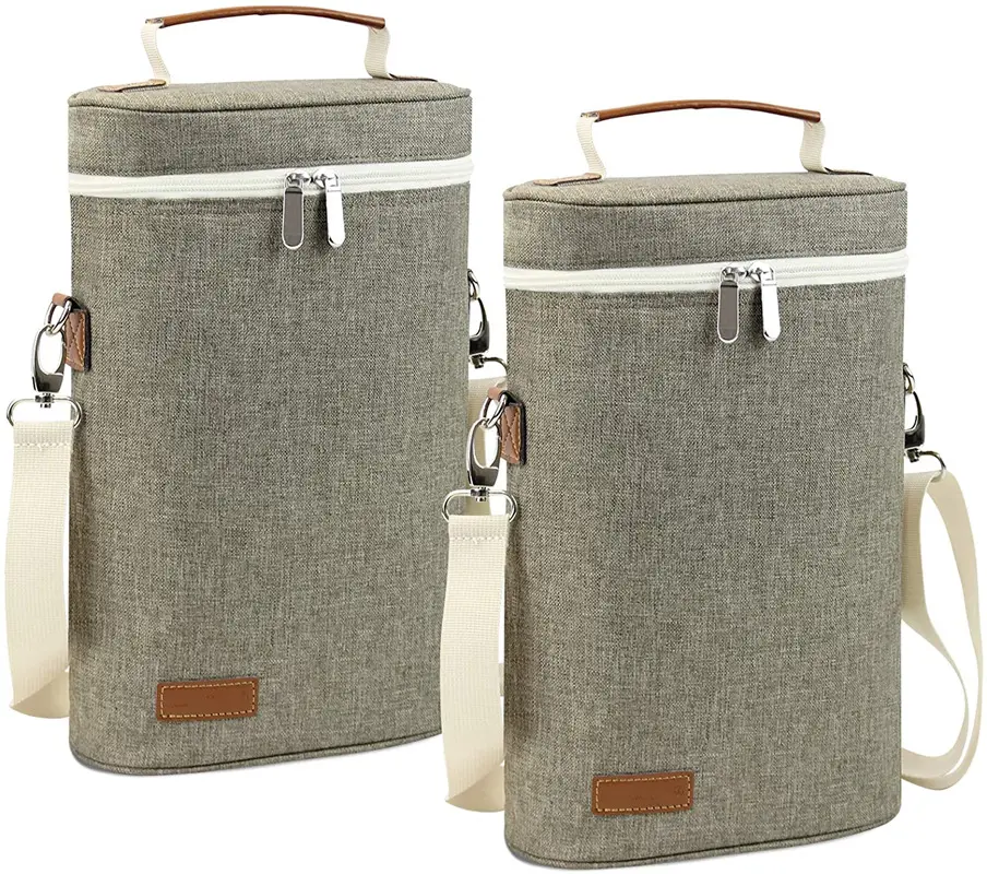 Cooler Bag High Quality Waterproof 2 Bottle Wine Carry Cooler Bag For Outdoor Picnic Party