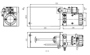 宁波工厂OEM ISO标准液压动力装置，带2.2kw/DC24V高效直流电机 - Product Image 4