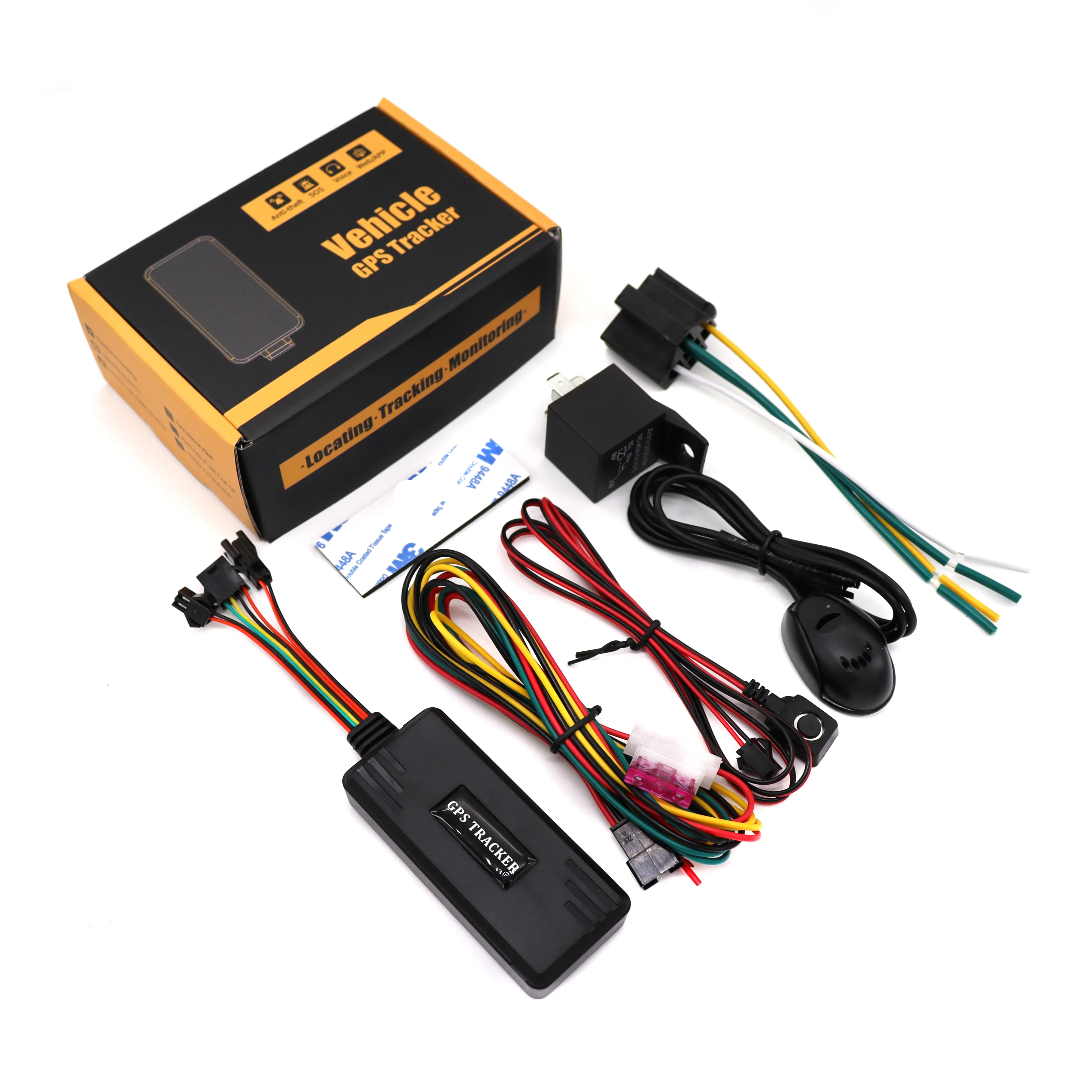 2G 4G Fahrzeug-GPS-Tracker mit SOS-Mikrofon abgeschaltet Kraftstoff-Sprach monitor Motorrad-Mehrfahrzeug-Alarmsystem