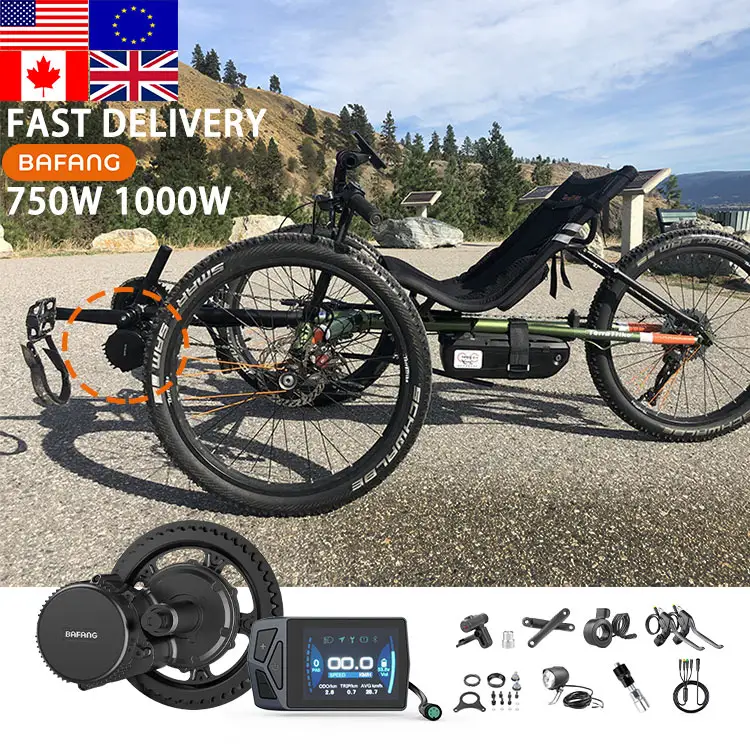 دراجة ثلاثية العجلات تعمل بالريشة الكهربائية 750 وات دراجة ثلاثية العجلات 1000 وات للكبار من BAFANG