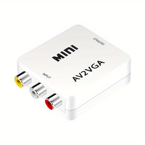 Caja convertidora VGA a AV para transmisión de audio y video desde computadora y computadora portátil a TV y monitores