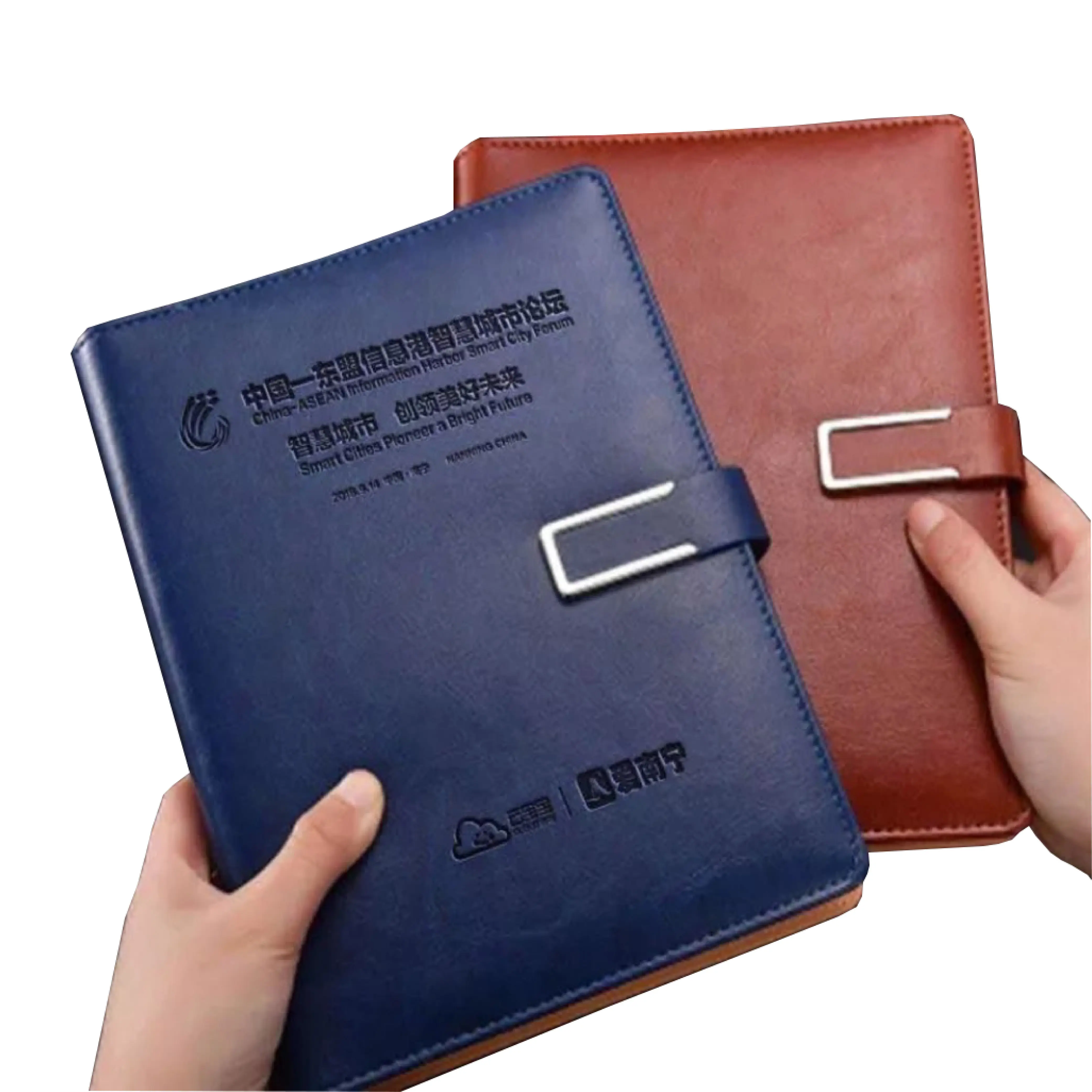 Luxus PU Leder Büro Lose blatt Journal 6 Ring Bindung Notizbuch Hardcover Business Planer benutzer definierte Logo gedruckt Tagebuch