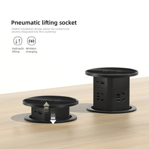 Enchufe de elevación para encimera de cocina, 4 salidas, multifunción, enchufes emergentes neumáticos ocultos con carga inalámbrica y USB tipo C - Product Image 2
