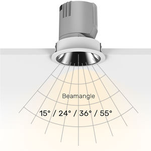 Đèn <span class=keywords><strong>LED</strong></span> âm trần tròn hiện đại bằng nhôm chống chói 12W-40W có thể điều chỉnh với đèn chiếu điểm COB - Product Image 3