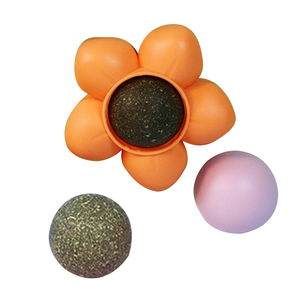 Bolas giratorias interactivas para aperitivos para gatos, juguete ecológico para mascotas pequeñas con hierba gatera saludable duradera y natural - Product Image 5