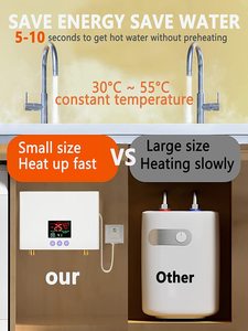 壁掛け式電気インスタントシャワーヒーター水恒温温水ヒーターリモコン付き