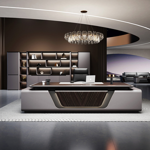 Роскошный офисный стол для руководителя, офисная мебель с современным дизайном, компьютерный стол с функцией регулировки высоты - Product Image 2