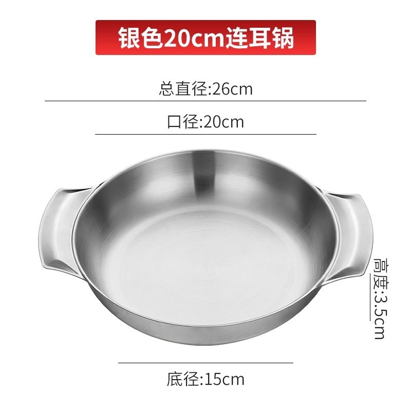 Silver 20cm Pot with Handles